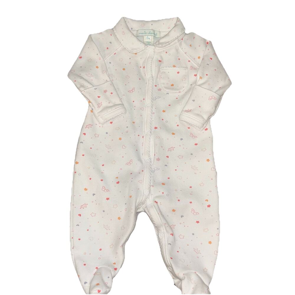 Marie Chantal Baby Sleeper Angel Wings Newborn Size 0 White